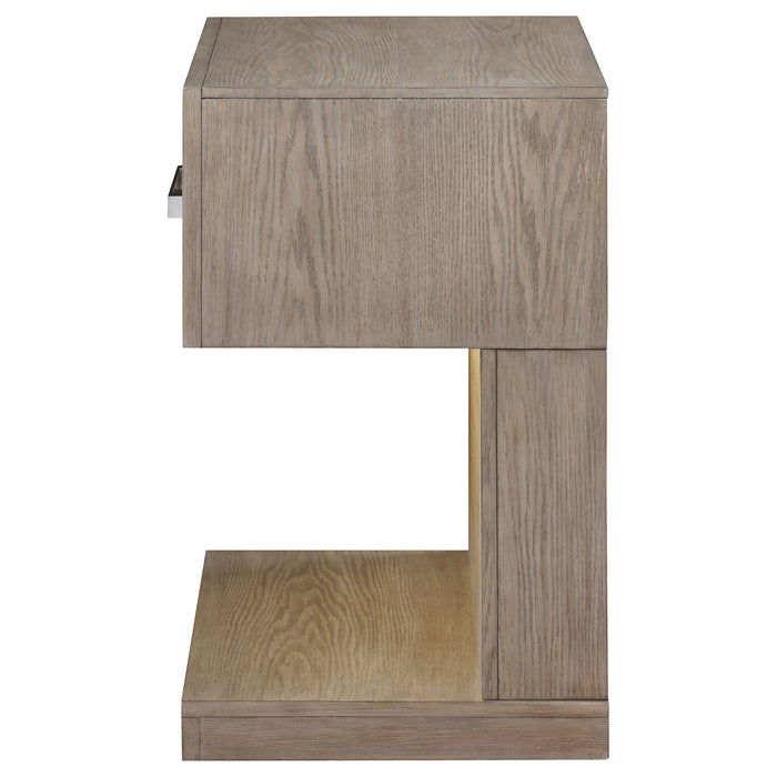 Kenora Nightstand with LED Lighting - Home Furniture And More (Brentwood, MD)