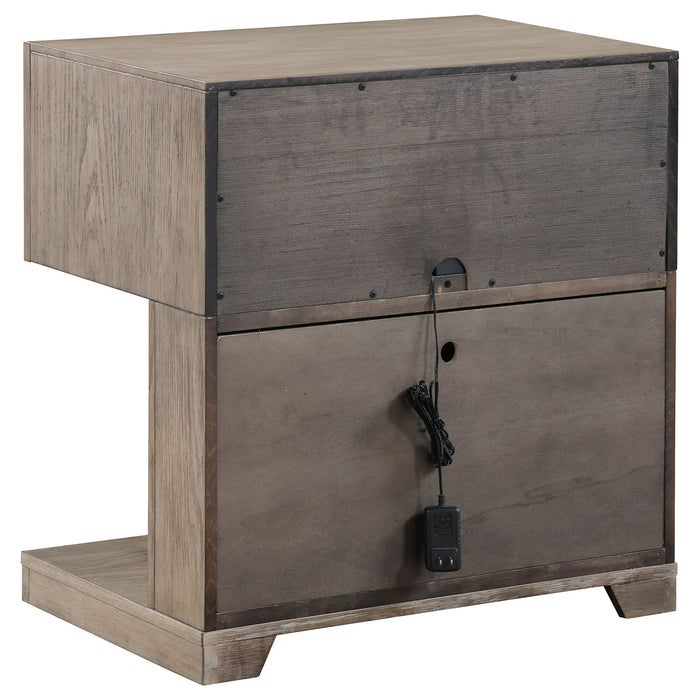Kenora Nightstand with LED Lighting - Home Furniture And More (Brentwood, MD)