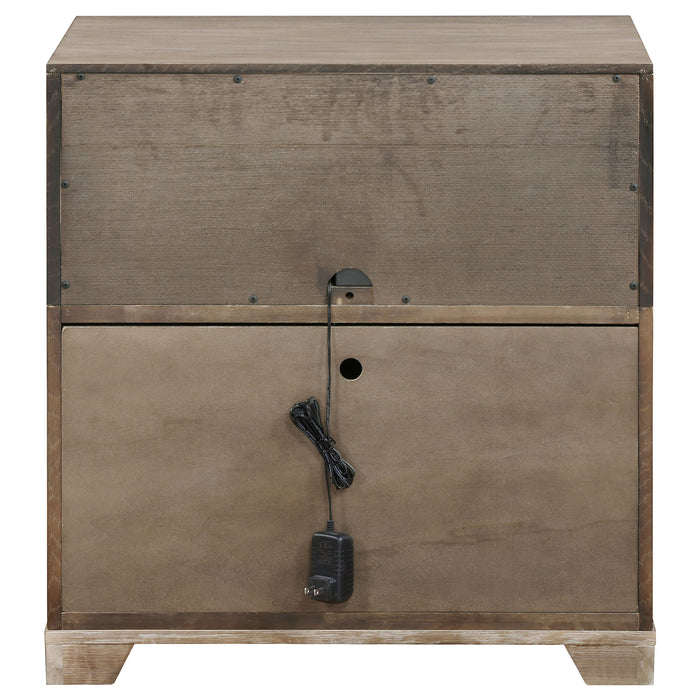 Kenora Nightstand with LED Lighting - Home Furniture And More (Brentwood, MD)