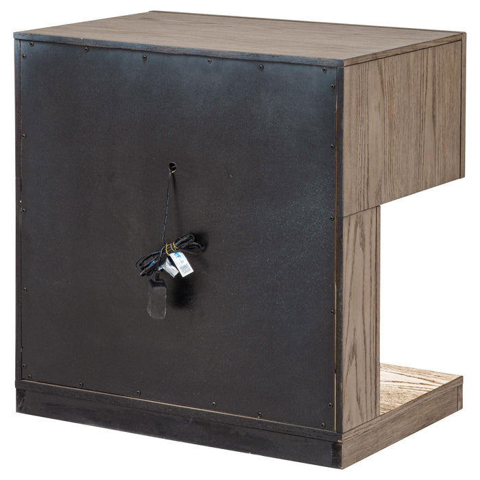 Kenora Nightstand with LED Lighting - Home Furniture And More (Brentwood, MD)