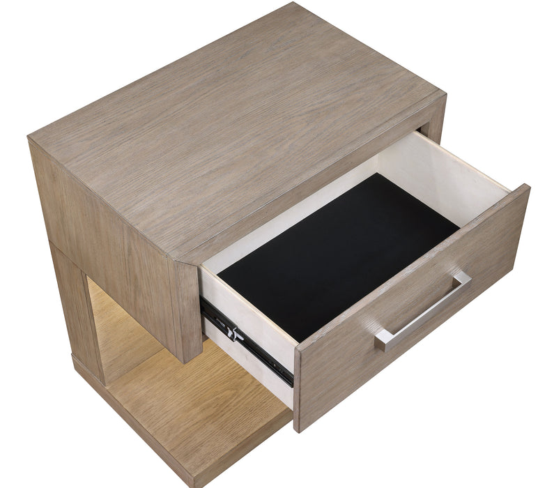 Kenora Nightstand with LED Lighting - Home Furniture And More (Brentwood, MD)