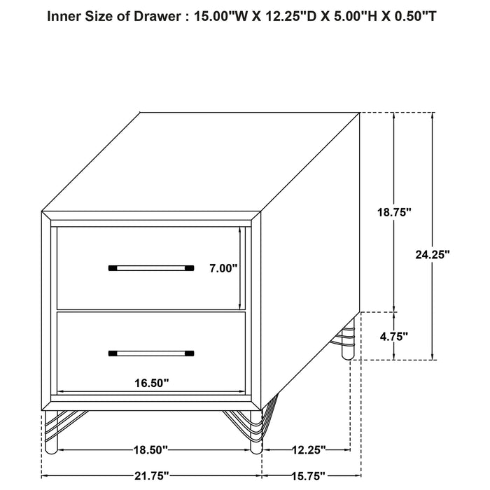 Lucia Nightstand - Home Furniture And More (Brentwood, MD)