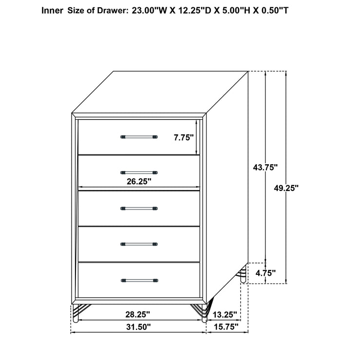 Lucia Chest of Drawers - Home Furniture And More (Brentwood, MD)