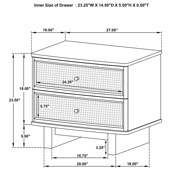 Kailani Nightstand - Home Furniture And More (Brentwood, MD)