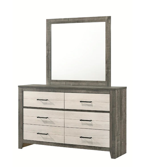 Crown Mark Furniture Rhett 6 Drawer Dresser In Gray - Home Furniture And More (Brentwood, MD)