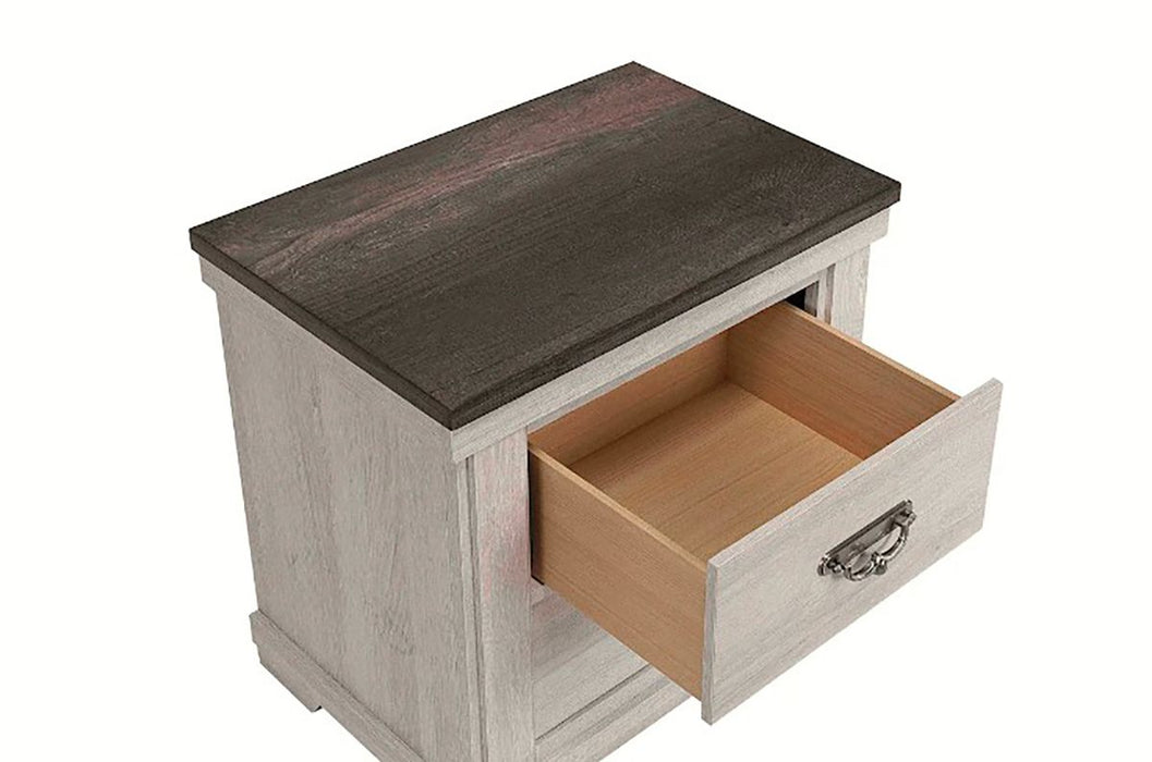 Crown Mark Furniture Leighton 2 Drawer Nightstand In White - Home Furniture And More (Brentwood, MD)