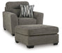 Olten Living Room Set - Graphite 2-Piece: Oversized Chair/Oversized Accent Ottoman