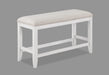 Crown Mark Furniture Wendy Counter Height Bench in White image