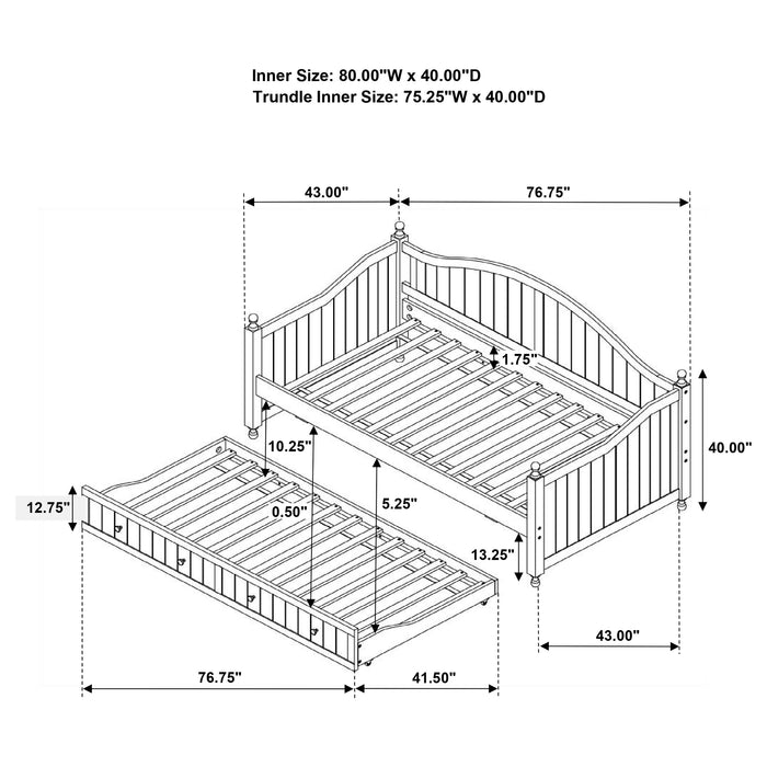 Julie Ann Daybed with Trundle - Home Furniture And More (Brentwood, MD)