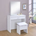 Harvey Makeup Vanity Table with Mirror and Stool - Home Furniture And More (Brentwood, MD)