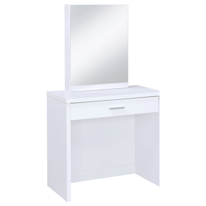 Harvey Makeup Vanity Table with Mirror and Stool - Home Furniture And More (Brentwood, MD)