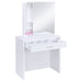 Harvey Makeup Vanity Table with Mirror and Stool - Home Furniture And More (Brentwood, MD)