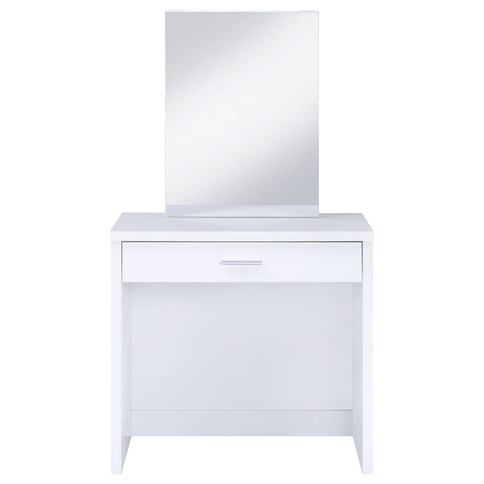 Harvey Makeup Vanity Table with Mirror and Stool - Home Furniture And More (Brentwood, MD)