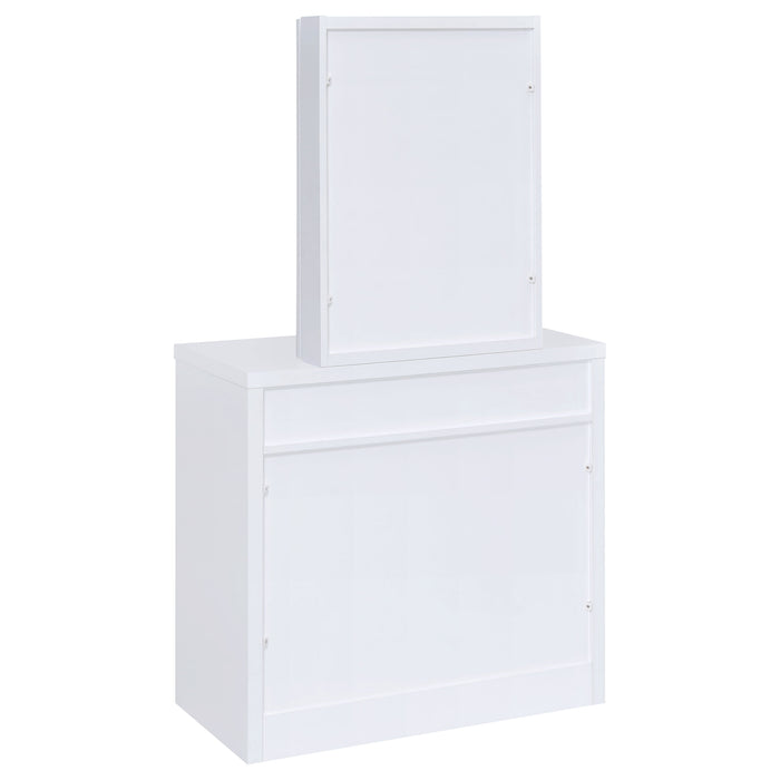 Harvey Makeup Vanity Table with Mirror and Stool - Home Furniture And More (Brentwood, MD)