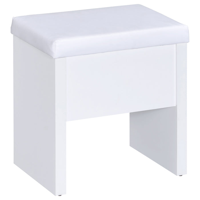 Harvey Makeup Vanity Table with Mirror and Stool - Home Furniture And More (Brentwood, MD)