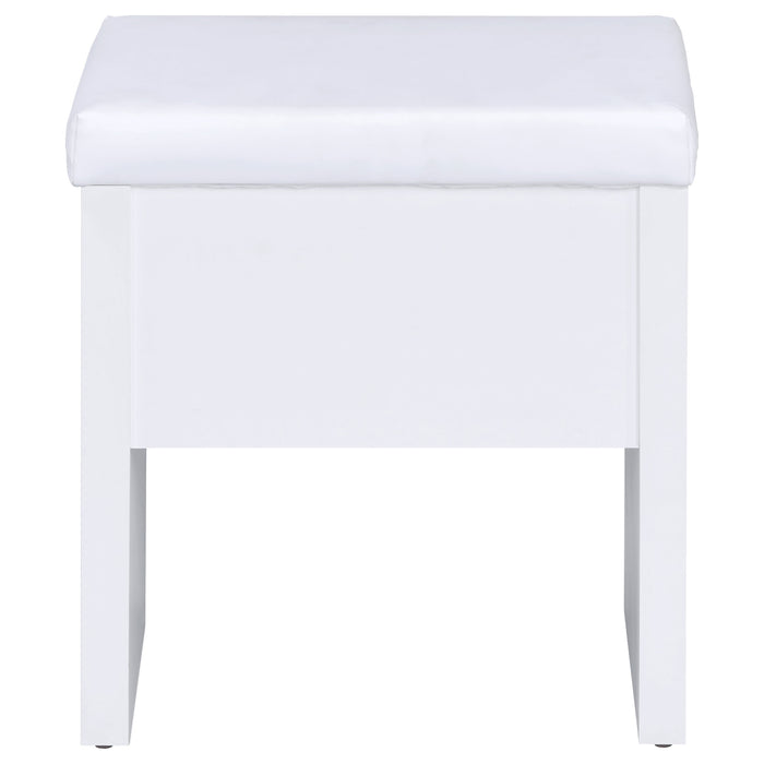 Harvey Makeup Vanity Table with Mirror and Stool - Home Furniture And More (Brentwood, MD)