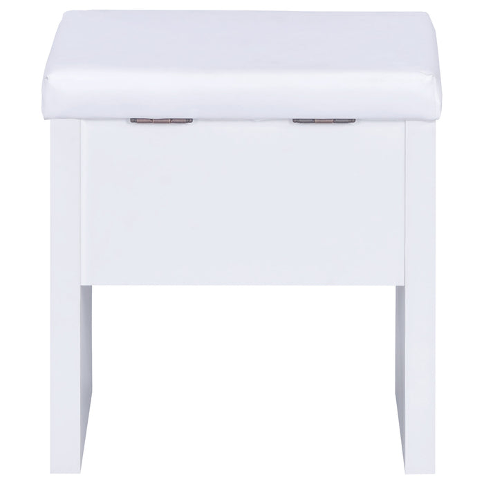 Harvey Makeup Vanity Table with Mirror and Stool - Home Furniture And More (Brentwood, MD)