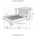 Barzini Wingback Platform Bed - Home Furniture And More (Brentwood, MD)