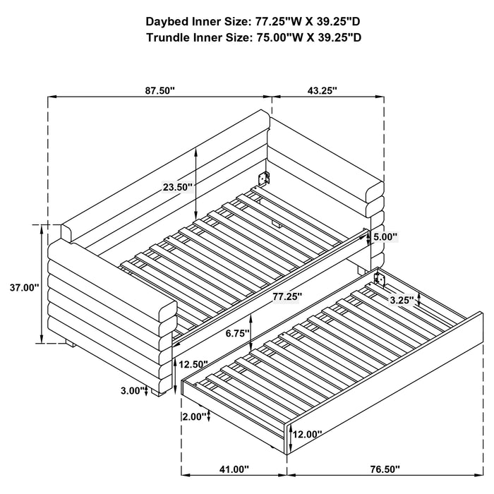 Patricia Daybed with Trundle - Home Furniture And More (Brentwood, MD)