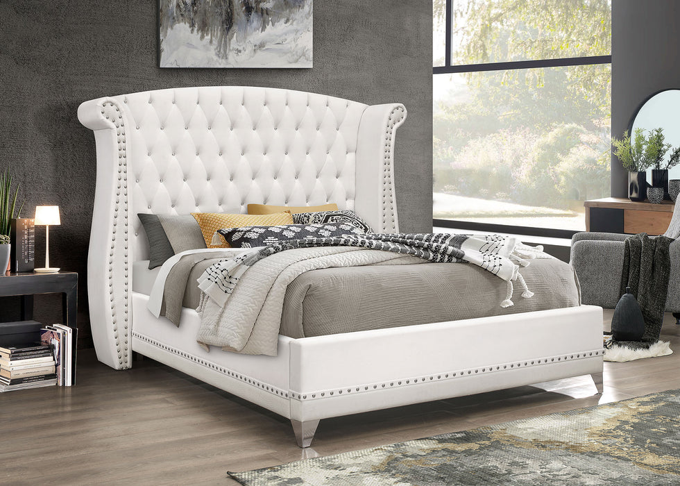 Barzini Wingback Platform Bed - Home Furniture And More (Brentwood, MD)