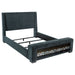 Preston Wingback Bed with Flame Visualizer and Bluetooth Speaker - Home Furniture And More (Brentwood, MD)