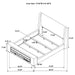 Preston Wingback Bed with Flame Visualizer and Bluetooth Speaker - Home Furniture And More (Brentwood, MD)