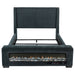 Preston Wingback Bed with Flame Visualizer and Bluetooth Speaker - Home Furniture And More (Brentwood, MD)