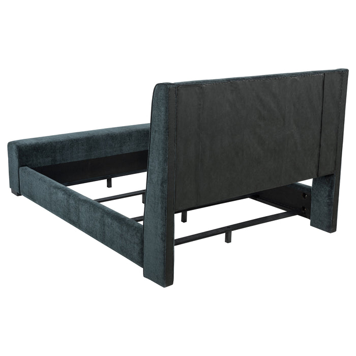 Preston Wingback Bed with Flame Visualizer and Bluetooth Speaker - Home Furniture And More (Brentwood, MD)