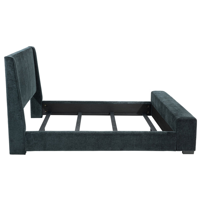 Preston Wingback Bed with Flame Visualizer and Bluetooth Speaker - Home Furniture And More (Brentwood, MD)