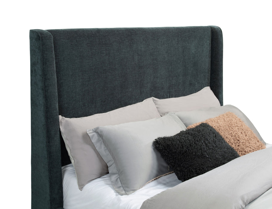 Preston Wingback Bed with Flame Visualizer and Bluetooth Speaker - Home Furniture And More (Brentwood, MD)