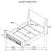 Preston Wingback Bed with Flame Visualizer and Bluetooth Speaker - Home Furniture And More (Brentwood, MD)