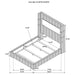 Tisdall Wingback Bed with Flame Visualizer - Home Furniture And More (Brentwood, MD)
