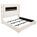 Tisdall Wingback Bed with Flame Visualizer - Home Furniture And More (Brentwood, MD)