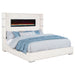 Tisdall Wingback Bed with Flame Visualizer - Home Furniture And More (Brentwood, MD)