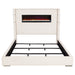 Tisdall Wingback Bed with Flame Visualizer - Home Furniture And More (Brentwood, MD)