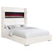 Tisdall Wingback Bed with Flame Visualizer - Home Furniture And More (Brentwood, MD)