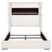 Tisdall Wingback Bed with Flame Visualizer - Home Furniture And More (Brentwood, MD)