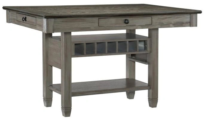 Granby Counter Height Dining Table in Coffee and Antique Gray 5627GY-36* - Home Furniture And More (Brentwood, MD)