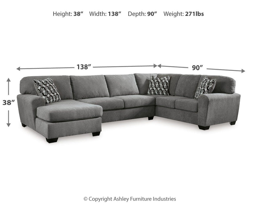Birkdale Court Sectional with Chaise - Home Furniture And More (Brentwood, MD)