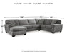 Birkdale Court Sectional with Chaise - Home Furniture And More (Brentwood, MD)