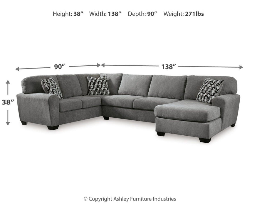 Birkdale Court Sectional with Chaise - Home Furniture And More (Brentwood, MD)