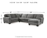 Birkdale Court Sectional with Chaise - Home Furniture And More (Brentwood, MD)