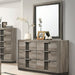 Crown Mark Furniture Rangley 6 Drawer Dresser In Brown - Home Furniture And More (Brentwood, MD)