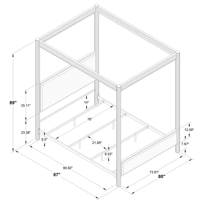Zimmerlee Canopy Panel Bed - Home Furniture And More (Brentwood, MD)
