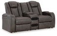 Fyne-Dyme Power Reclining Loveseat with Console - Home Furniture And More (Brentwood, MD)
