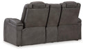 Fyne-Dyme Power Reclining Loveseat with Console - Home Furniture And More (Brentwood, MD)