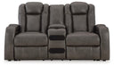 Fyne-Dyme Power Reclining Loveseat with Console - Home Furniture And More (Brentwood, MD)