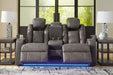 Fyne-Dyme Power Reclining Loveseat with Console - Home Furniture And More (Brentwood, MD)