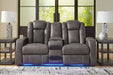 Fyne-Dyme Power Reclining Loveseat with Console - Home Furniture And More (Brentwood, MD)
