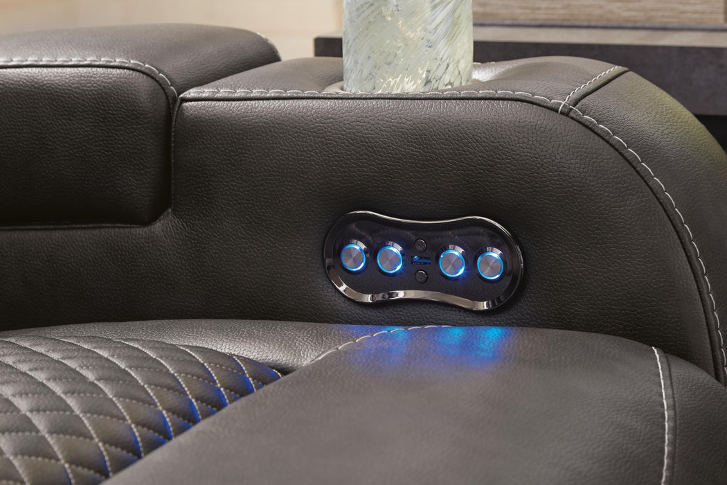 Fyne-Dyme Power Reclining Sofa - Home Furniture And More (Brentwood, MD)